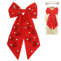 VALENTINE XOXO BOW BARRETTE HAIR CLIP
