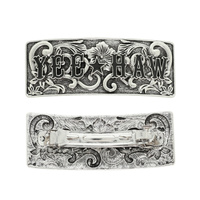 WESTERN "YEEHAW" METAL HAIR BARRETTE CLIP