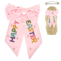 HAPPY EASTER BOW BARRETTE HAIR CLIP
