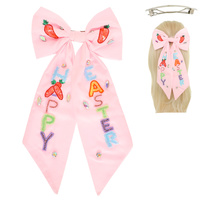 HAPPY EASTER BOW BARRETTE HAIR CLIP