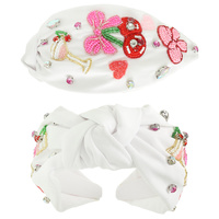 COCKTAIL CHERRY RIBBON HEADBAND