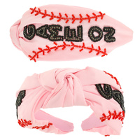 "GAME ON" TOP KNOTTED HEADBAND