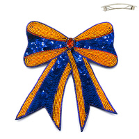 GAMEDAY SEQUIN RIBBON BARRETTE HAIR CLIP
