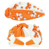 GAME DAY BOW TOP KNOTTED HEADBAND