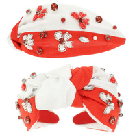 GAME DAY BOW TOP KNOTTED HEADBAND