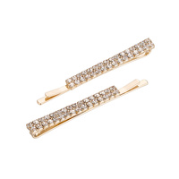 2 LINE RHINESTONE BOBBY PIN