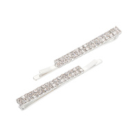 2 LINE RHINESTONE BOBBY PIN
