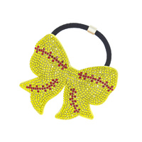 JO SOFTBALL BOW PONYTAIL HAIR TIE