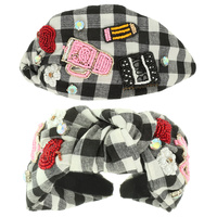 TEACHER THEME TOP KNOTTED HEADBAND