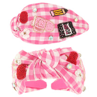 TEACHER THEME TOP KNOTTED HEADBAND