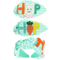 EASTER BUNNY HOP TOP KNOT HEADBAND