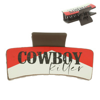WESTERN COWBOY KILLER HAIR CLAW CLIP