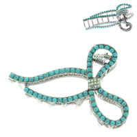 WESTERN BEADED BOW HAIR CLAW CLIP