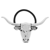 WESTERN LONGHORN HEAD HAIR TIE