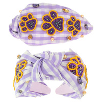 GAMEDAY PAW TOP KNOTTED HEADBAND