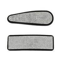 2-PACK ASSORTED CRYSTAL RHINESTONE HAIR CLIP SET