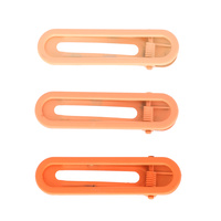 3-PACK OMBRE PLASTIC FLAT DUCKBILL HAIR CLIP SET