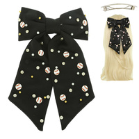 GANE DAY BASEBALL BOW BARRETTE HAIR CLIP