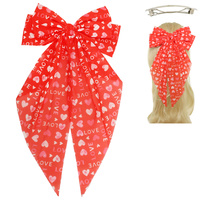 VALENTINE'S THEME BOW BARRETTE HAIR CLIP
