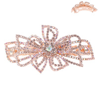 FLORAL RHINESTONE HAIR BARRETTE