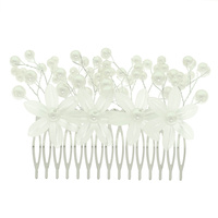 DAISY PEARL CRYSTAL CROWN COMB TIARA