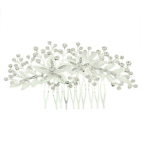 LEAF CRYSTAL CRYSTAL HAIR COMB