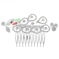 PEARL MARQUISE CRYSTAL CROWN HAIR COMB