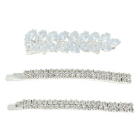3-PIECE CRYSTAL VINE BRIDAL BOBBY PIN SET