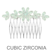 FLOWER CZ HAIR COMB