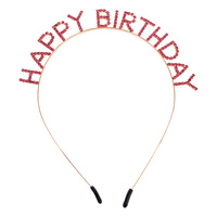HAPPY BIRTHDAY RHINESTONE HEADBAND