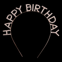 HAPPY BIRTHDAY RHINESTONE HEADBAND