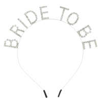 CRYSTAL RHINESTONE " BRIDE TO BE"  HEADBAND BRIDAL  WEDDING BACHELORETTE PARTY