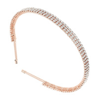 3 LINE SPARKLING CRYSTAL RHINESTONE HEADBAND WEDDING BRIDAL BRIDE TO BE