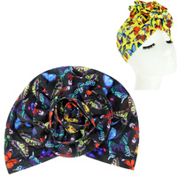BUTTERFULY PRINT FLOWER KNOT HEADWRAP TURBAN