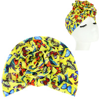 BUTTERFULY PRINT FLOWER KNOT HEADWRAP TURBAN