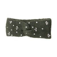 CABLE KNIT GEM CLUSTER TURBAN