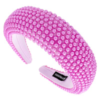 RUNWAY HIGH FASHION TRENDY PEARL THICK HEADBAND