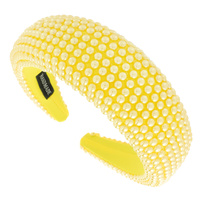 RUNWAY HIGH FASHION TRENDY PEARL THICK HEADBAND