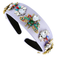 COLORFUL GEMSTONE VINTAGE BEE FASHION HEADBAND