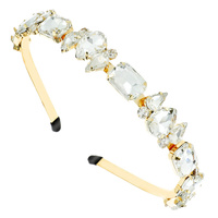 MULTI SIZE GEM STONE METAL HEADBAND