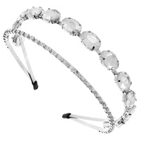 RHINESTONE AND GEM STONE DOUBLE HEADBAND