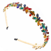 FLORAL MARQUISE CRYSTAL STONE JEWELED HEADBAND