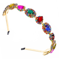 BAROQUE STYLE CRYSTAL GEMS  JEWELED HEADBAND