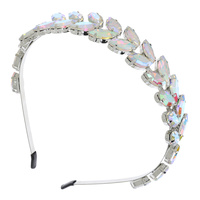 CRYSTAL JEWELED LEAF VINE METAL HEADBAND