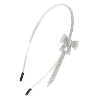 RHINESTONE BOW TASSEL HEADBAND