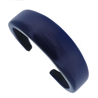 STATEMENT PATENT FAUX VEGAN LEATHER SOLID COLOR HEADBAND