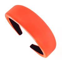 STATEMENT PATENT FAUX VEGAN LEATHER SOLID COLOR HEADBAND