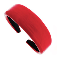 STATEMENT PATENT FAUX VEGAN LEATHER SOLID COLOR HEADBAND