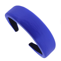 STATEMENT PATENT FAUX VEGAN LEATHER SOLID COLOR HEADBAND