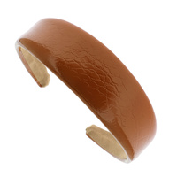 STATEMENT PATENT FAUX VEGAN CROCODILE LEATHER SOLID COLOR HEADBAND